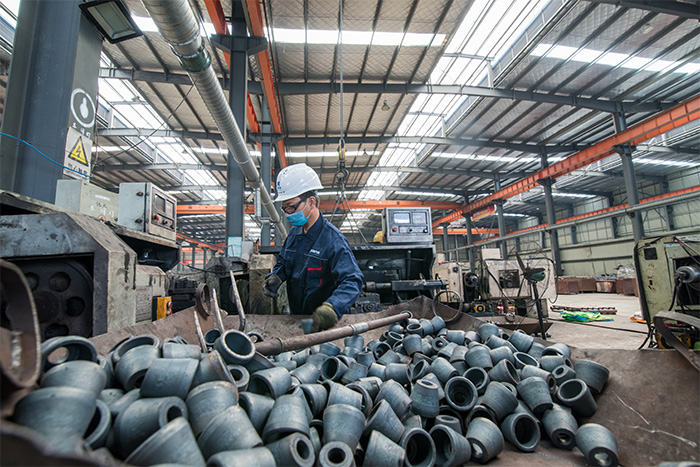 普陀网架配件-锥头加工车间